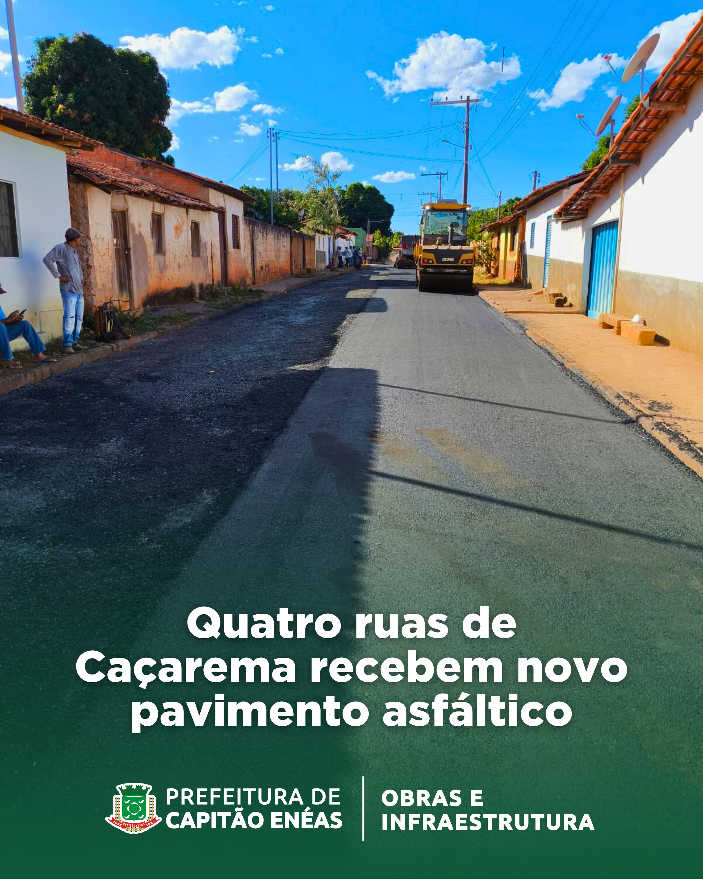 Prefeitura de Capitão Enéas segue avançando com mais obras de pavimentação no distrito de Caçarema