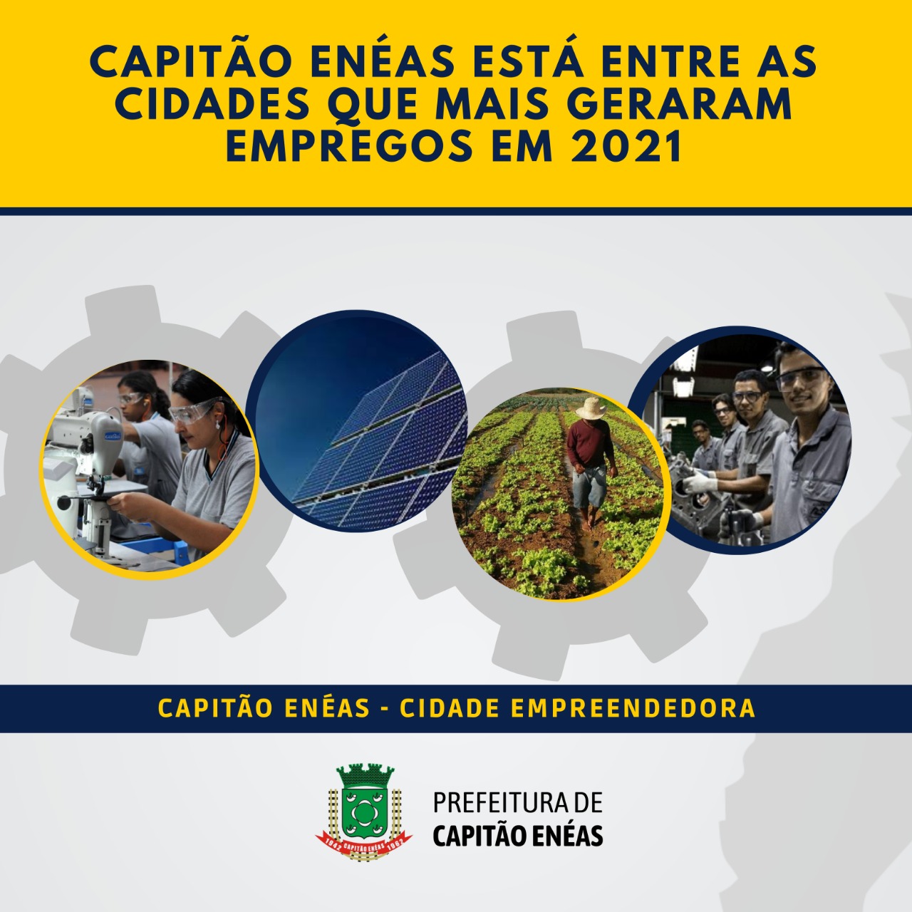 CAPITÃO ENÉAS ESTÁ ENTRE AS CIDADES QUE MAIS GERARAM EMPREGOS EM 2021