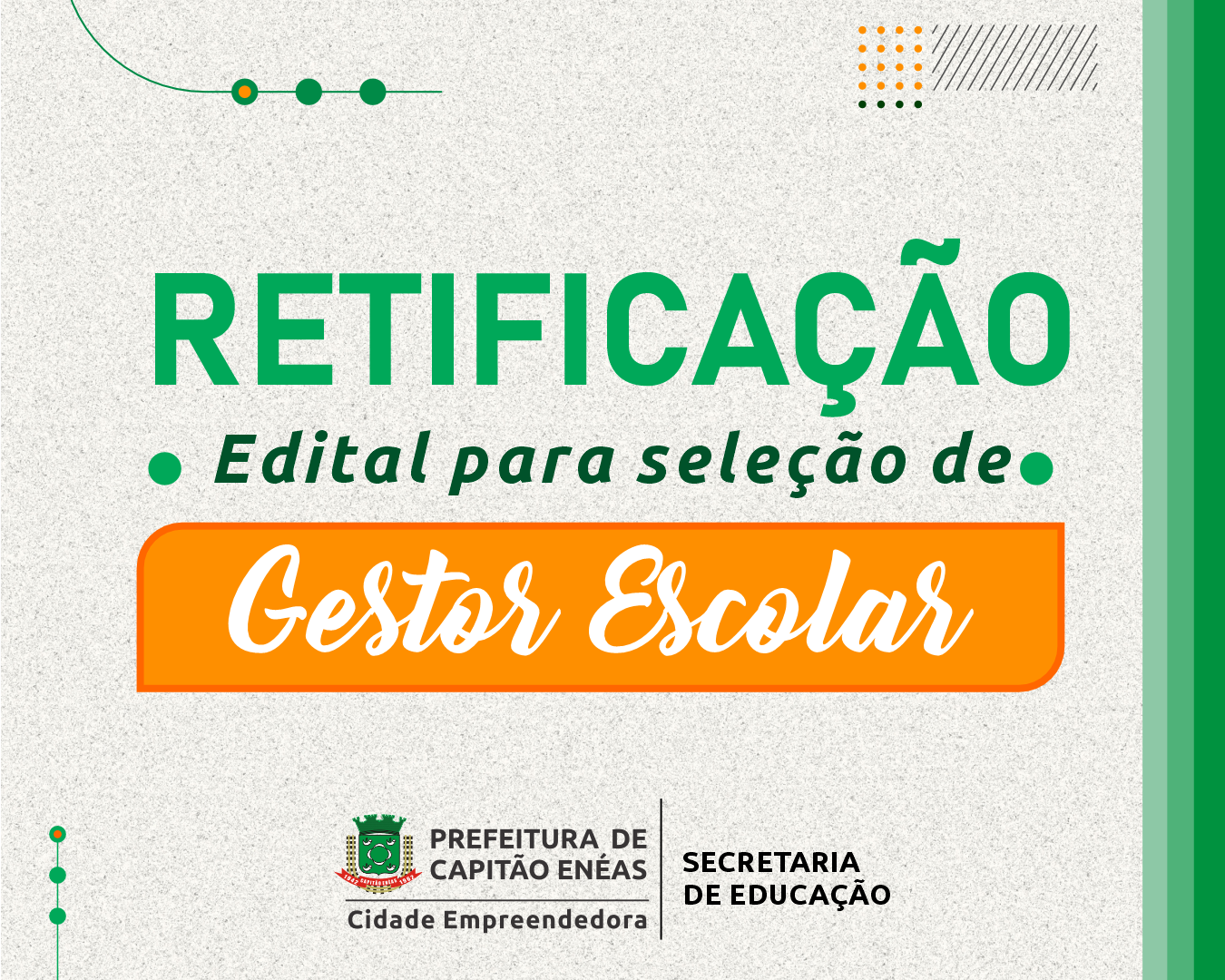 RETIFICAÇÃO EDITAL 001/2023 – GESTOR ESCOLAR