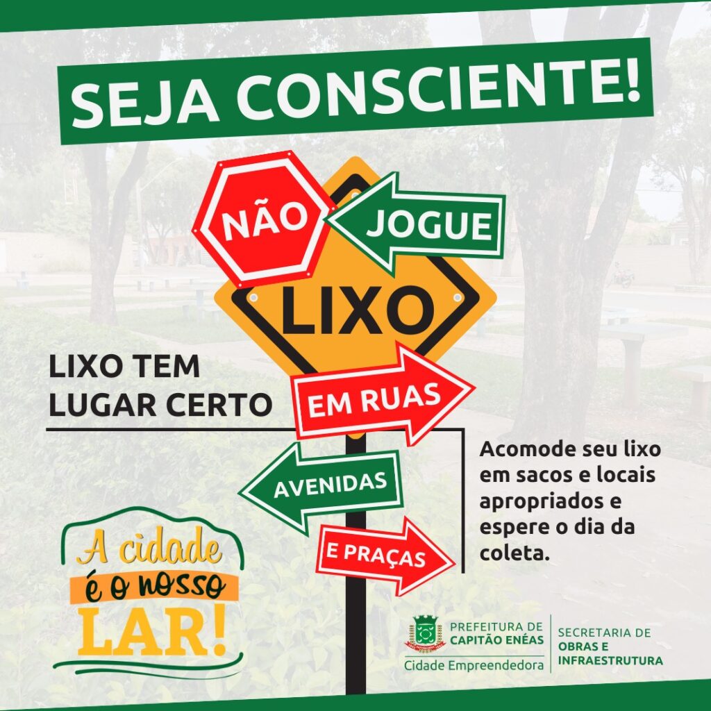JOGUE LIMPO COM A CIDADE!