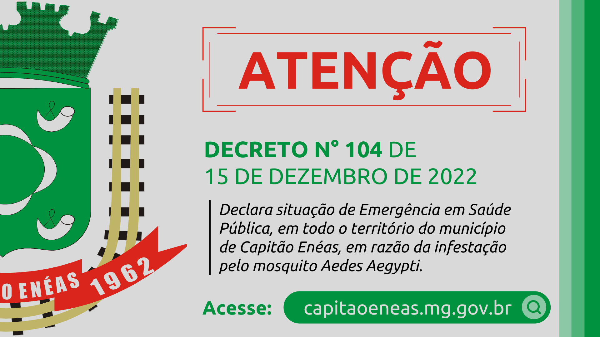 Decreto n° 104 de 15 de dezembro de 2022
