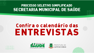 CALENDÁRIO DE ENTREVISTAS