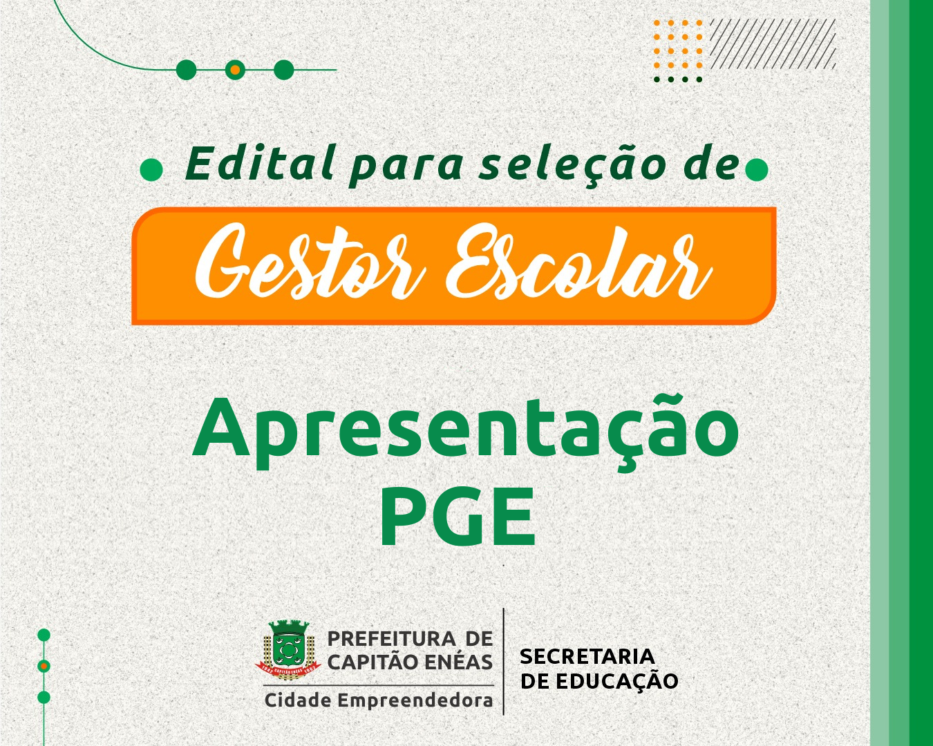 Seleção de Gestor Escolar – Apresentação PGE