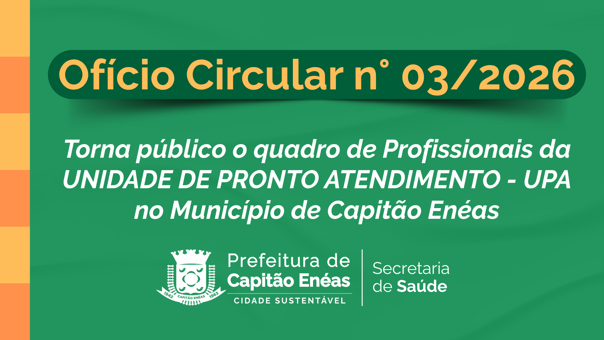 Ofício Circular n° 03/2026 – Secretaria Municipal de Saúde